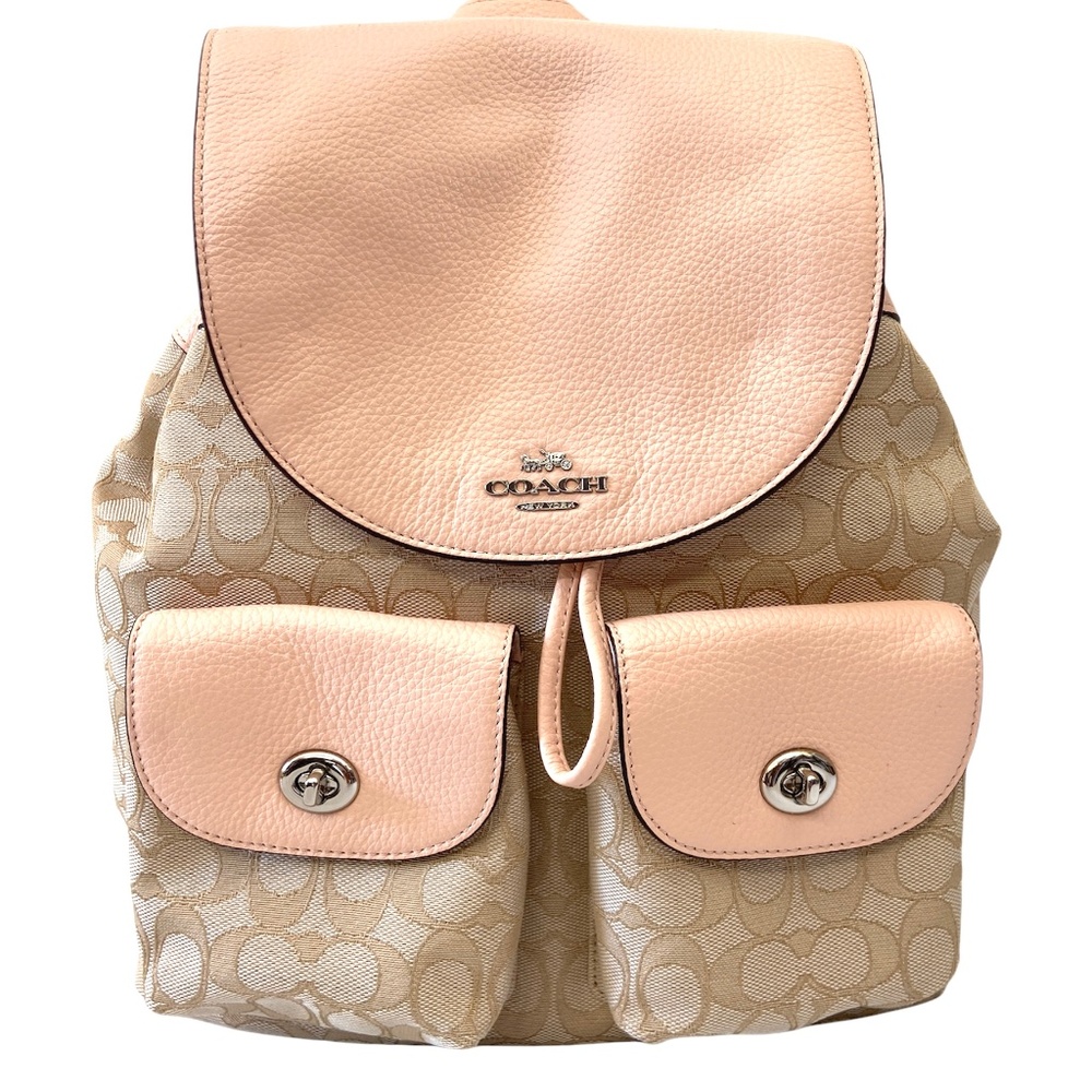 Coach Outline Signature Bille Backpack Light Khaki Light Pink